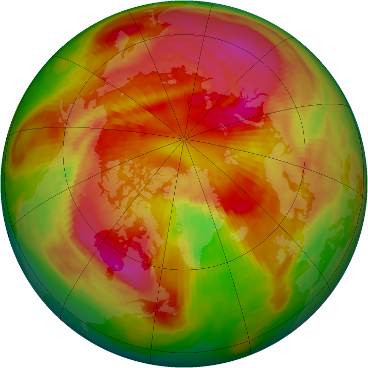 Arctic ozone map for 13 March 1979